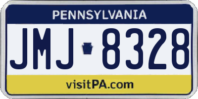PA license plate JMJ8328