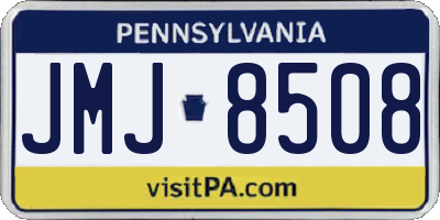 PA license plate JMJ8508