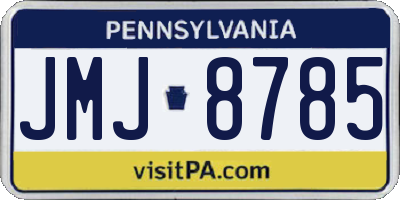 PA license plate JMJ8785