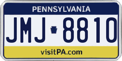PA license plate JMJ8810