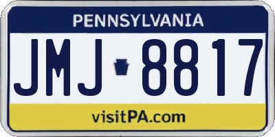 PA license plate JMJ8817