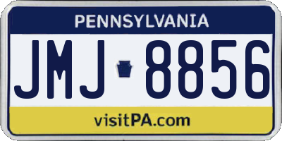 PA license plate JMJ8856