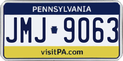 PA license plate JMJ9063