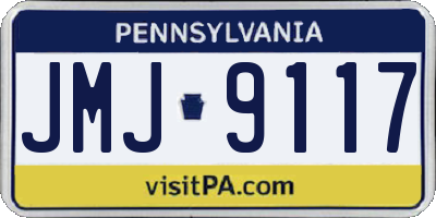 PA license plate JMJ9117