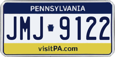 PA license plate JMJ9122