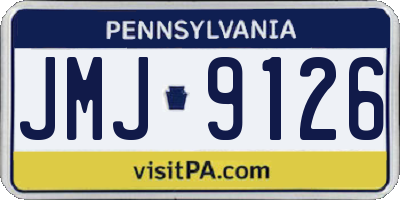PA license plate JMJ9126