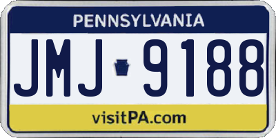 PA license plate JMJ9188