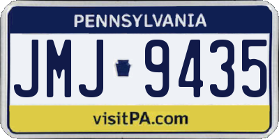 PA license plate JMJ9435