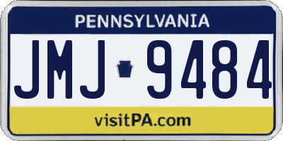 PA license plate JMJ9484