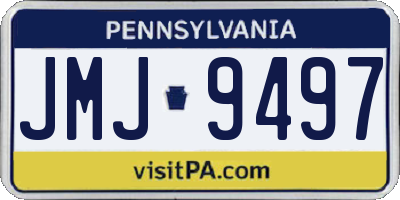 PA license plate JMJ9497
