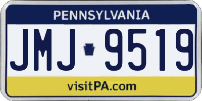 PA license plate JMJ9519