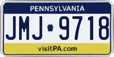 PA license plate JMJ9718