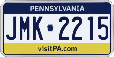 PA license plate JMK2215