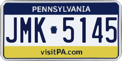 PA license plate JMK5145