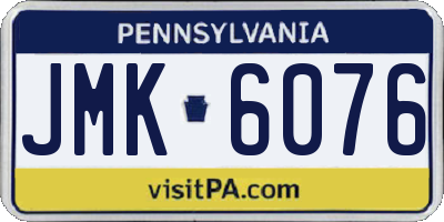 PA license plate JMK6076