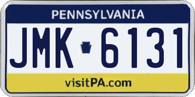 PA license plate JMK6131