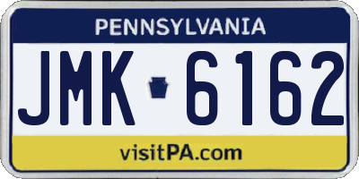 PA license plate JMK6162