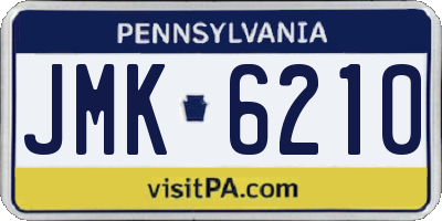 PA license plate JMK6210