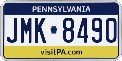 PA license plate JMK8490