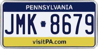 PA license plate JMK8679