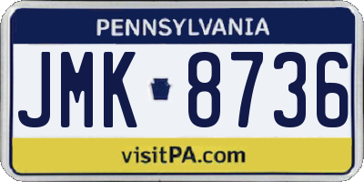 PA license plate JMK8736