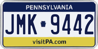 PA license plate JMK9442