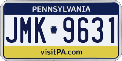 PA license plate JMK9631