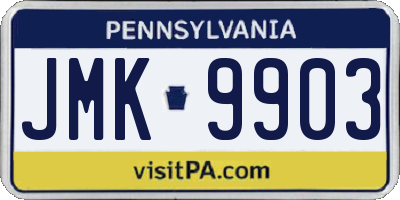 PA license plate JMK9903