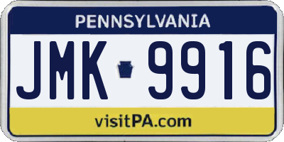 PA license plate JMK9916