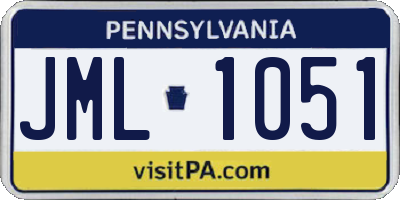 PA license plate JML1051