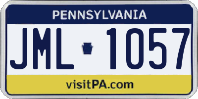 PA license plate JML1057