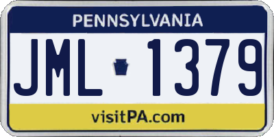 PA license plate JML1379