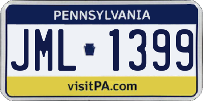 PA license plate JML1399