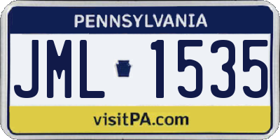 PA license plate JML1535