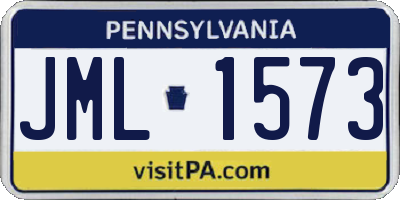 PA license plate JML1573