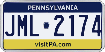 PA license plate JML2174