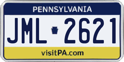 PA license plate JML2621