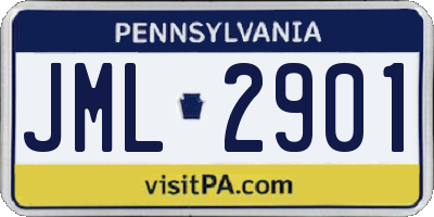 PA license plate JML2901