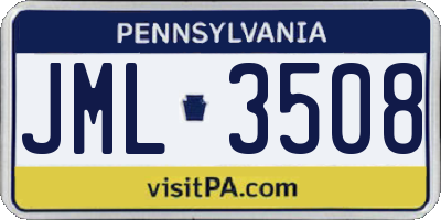 PA license plate JML3508