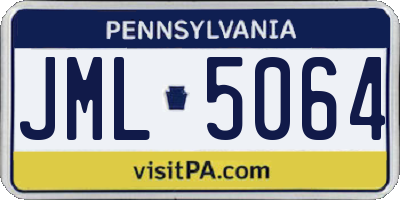 PA license plate JML5064