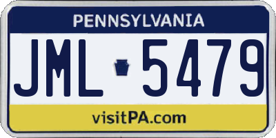 PA license plate JML5479