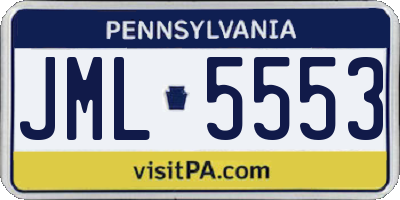 PA license plate JML5553