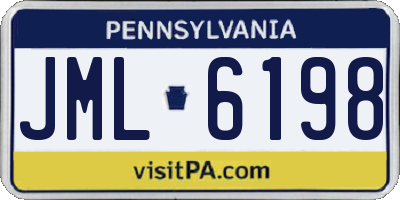 PA license plate JML6198
