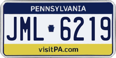PA license plate JML6219