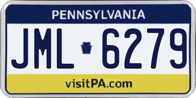 PA license plate JML6279