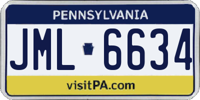 PA license plate JML6634