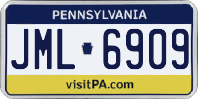 PA license plate JML6909