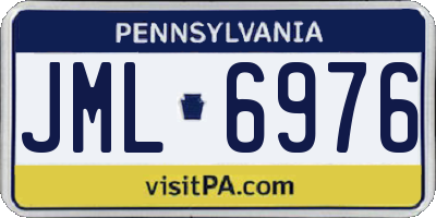 PA license plate JML6976