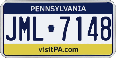 PA license plate JML7148