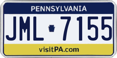 PA license plate JML7155